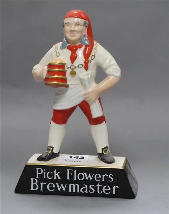 A Carlton Ware Pick Flowers Brewmaster figure and a collection of Carlton Ware 1960/70s teaware height 24cm